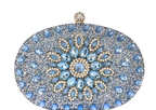 Blue Luxe Rhinestone Clutch