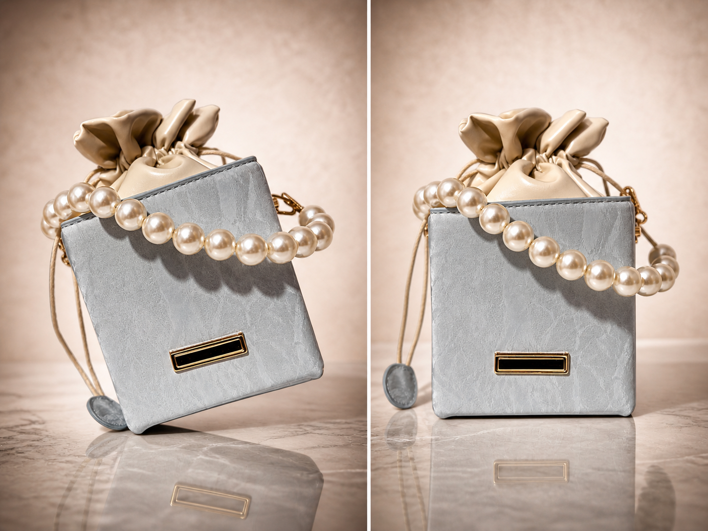 Blue Pearl Bucket Bag