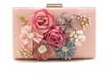 Blush Romantic Floral Statement Clutch