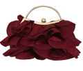 Burgandy Soft Ruffle Elegance Bag