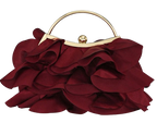 Burgandy Soft Ruffle Elegance Bag