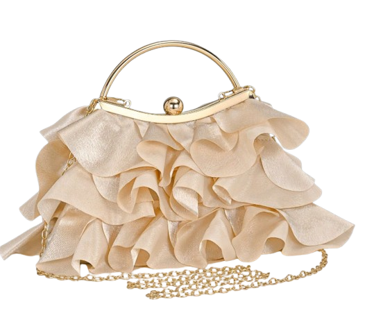 Champagne Soft Ruffle Elegance Bag