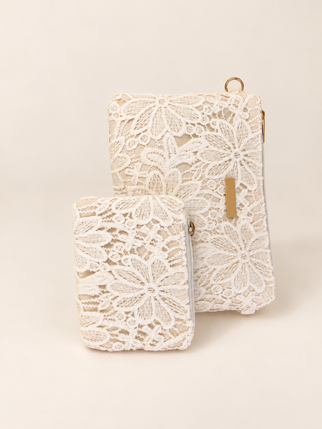White Bloom Lace Bag