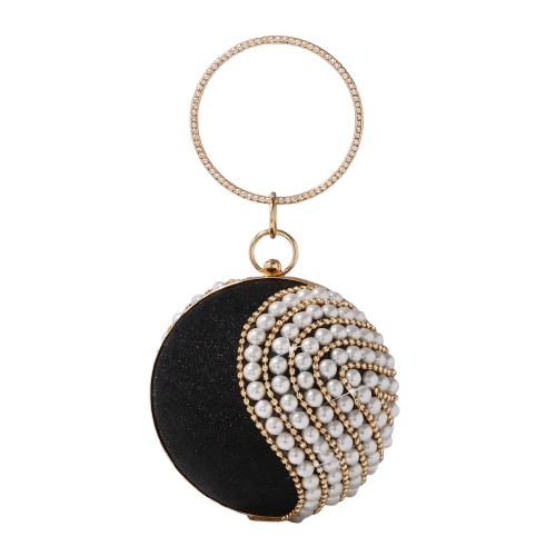 Midnight Pearl Orb Clutch