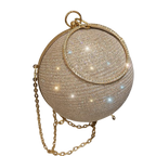 Gold Elegance Round Clutch