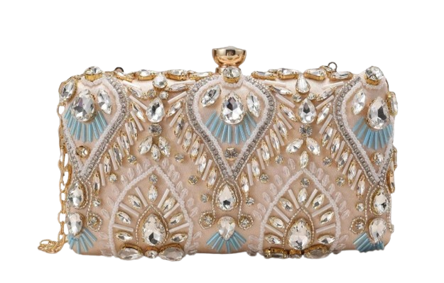 Embellished Crystal Statement Clutch