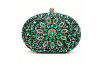 Green Luxe Rhinestone Clutch