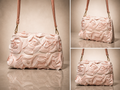 Blush Pink Floral Textured Bag