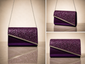 Purple & Silver Glitter Clutch