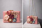 Blush Romantic Floral Statement Clutch