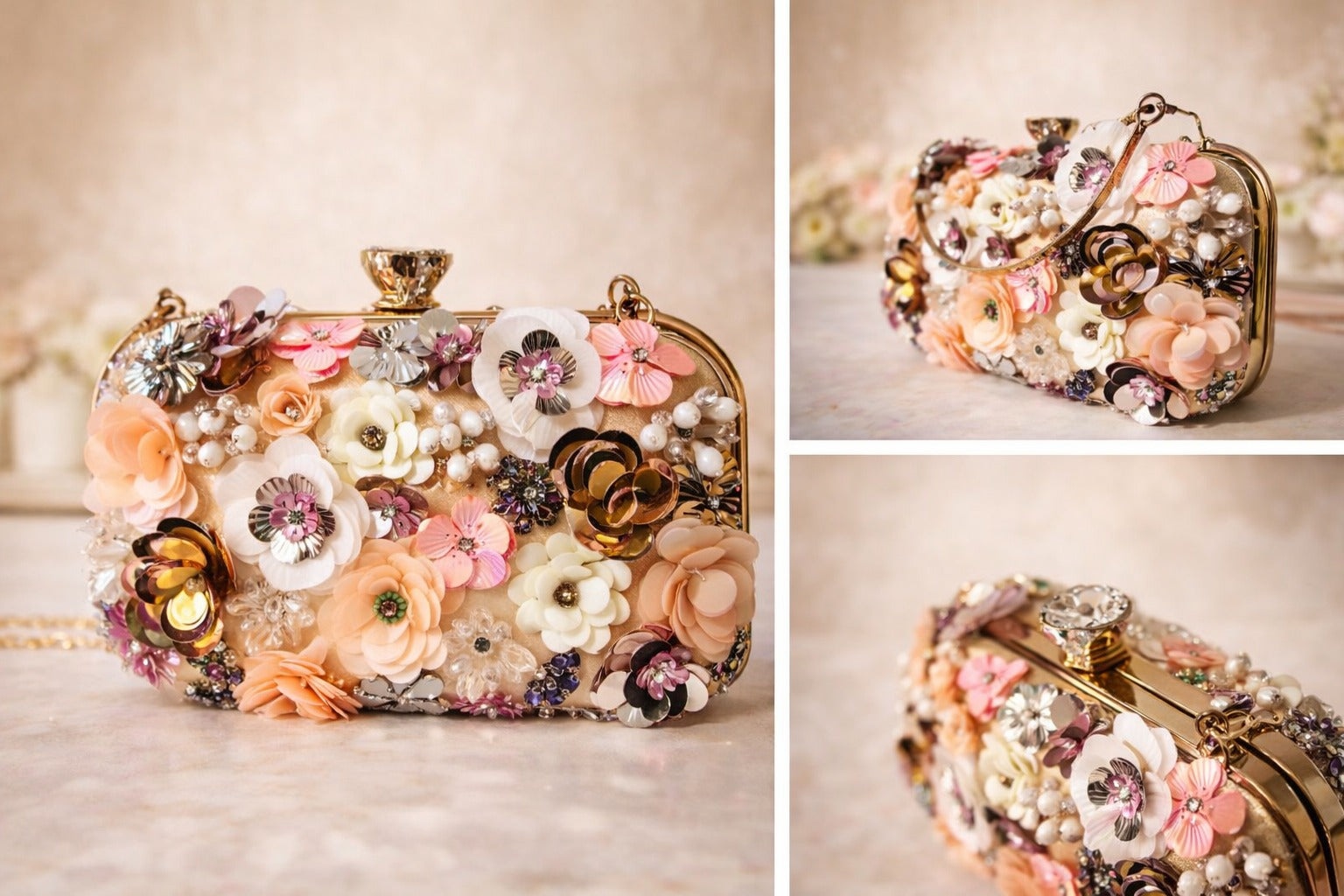 Blush Garden Luxe Clutch