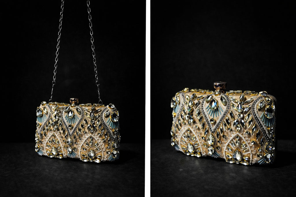 Embellished Crystal Statement Clutch