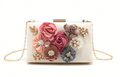 White Romantic Floral Statement Clutch