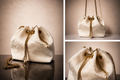 White Velvet Drawstring Bag